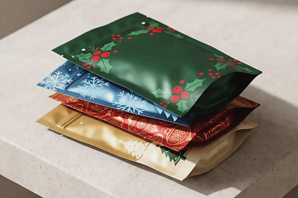 holiday pouch packaging order lead time