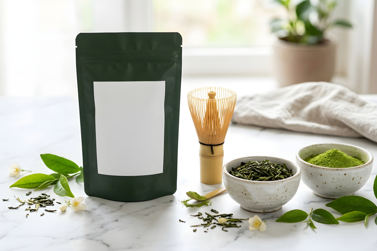 custom matcha tea packaging